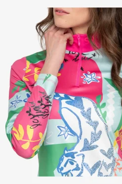 First Layer / Mid Layer*SPORTALM Unterzieher mit Stehkragen NeonPink